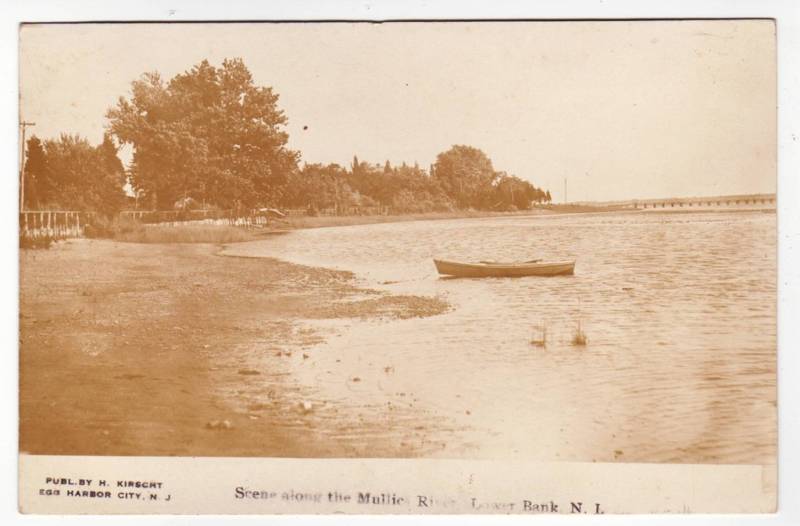 Lower Bank Scene along the Mullica River c 1910 Lower Bank Old